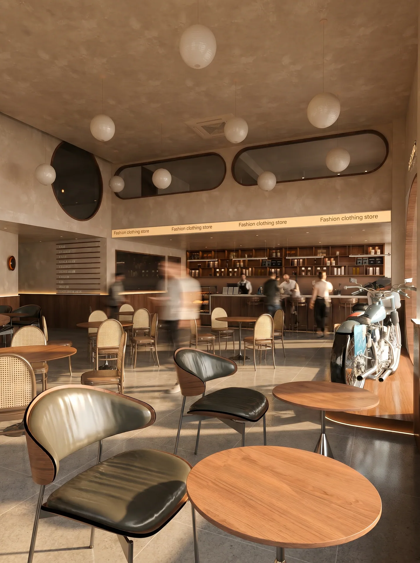 Wabi-Sabi style multi-functional cafe